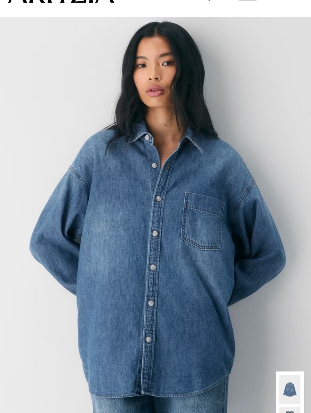 Aritzia Denim Forum The '80s Comfy Denim Shirt